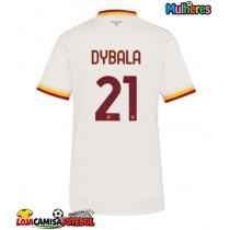 Camisa de Futebol AS Roma Paulo Dybala #21 Equipamento Secundário Mulheres 2026-27 Manga Curta